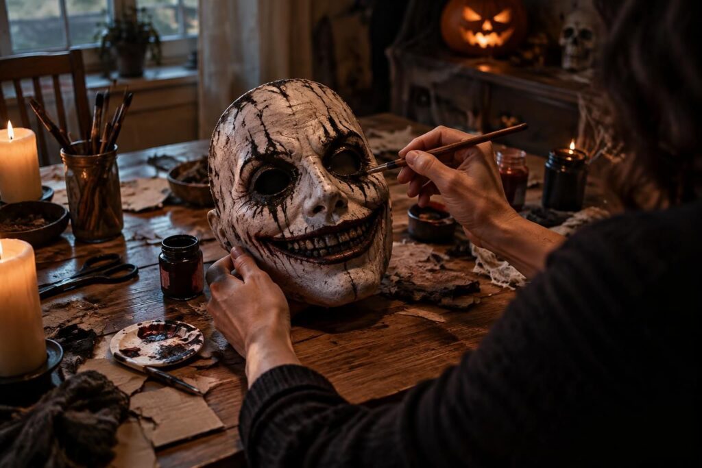 fabriquez facilement un masque d’halloween effrayant à la maison grâce à nos conseils et créez un déguisement original pour faire frissonner vos proches.